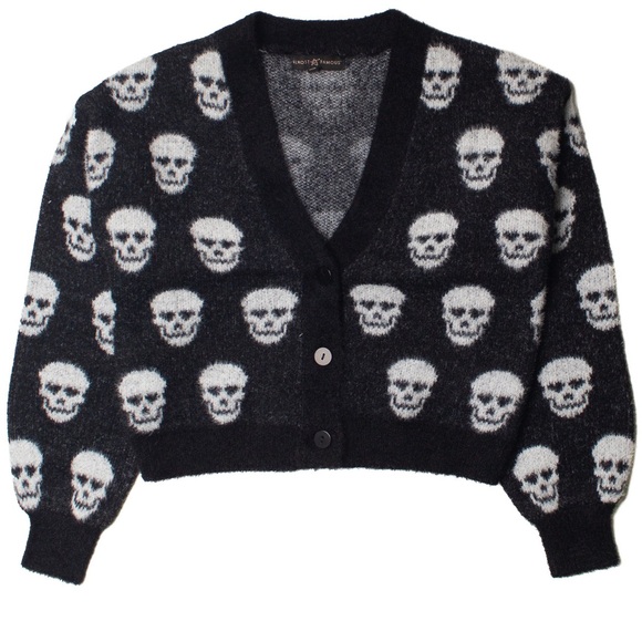 HP 💖 Super Soft Cropped Skull Cardigan - Picture 6 of 12